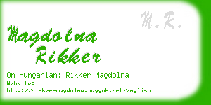 magdolna rikker business card